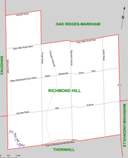 Map of Richmond Hill riding from 2003 to 2015 Richmond Hill (riding map).png