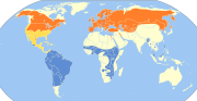 Aire de répartition de l'Hirondelle de rivage