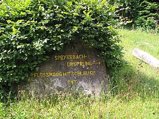 Ritterstein 254 nahe der angeblichen Speyerbach-Quelle beim Speyerbrunner Woog