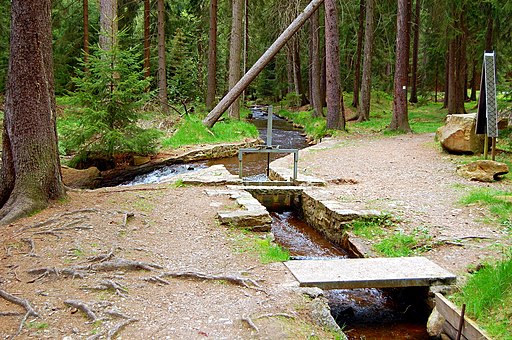 Roehrgraben Abzweig. Montanregion Erzgebirge