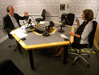 Roger Bolton interviewing Gwyneth Williams on Feedback (2011) Roger Bolton and Gwyneth Williams on Feedback.jpg