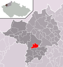 Location in Chomutov District