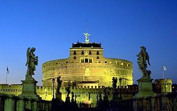 Le château Saint-Ange à Rome (Italie). (définition réelle 2 983 × 1 889*)
