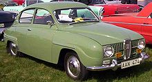 1965 Saab 96 with the extended nose that accommodated the radiator being moved forward of the engine. SAAB 96 1965.jpg