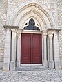 Porte de l'église rénovée à l'automne 2014.