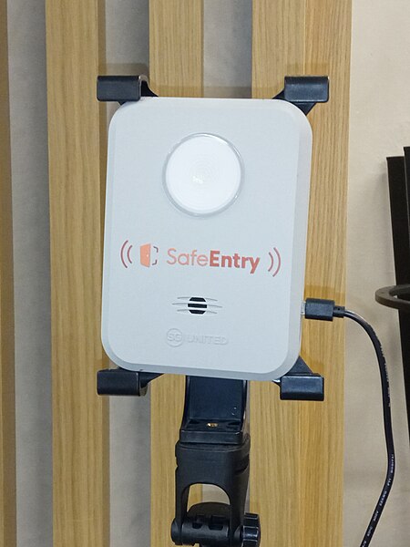 File:SafeEntry check-in system at a mall in Singapore.jpg