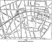 Plan du prolongement du chemin de fer de Saint-Germain place de la Madeleine, rue Tronchet[10].