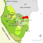 Расположение муниципалитета Сан-Фульхенсио на карте провинции