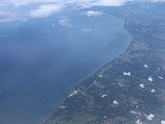 Sariaya Tayabas bay coast from air