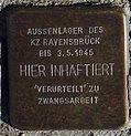 Sassnitz, Weddingstr. 12, Stolperstein für das Aussenlager des KZ Ravensbrück.jpg