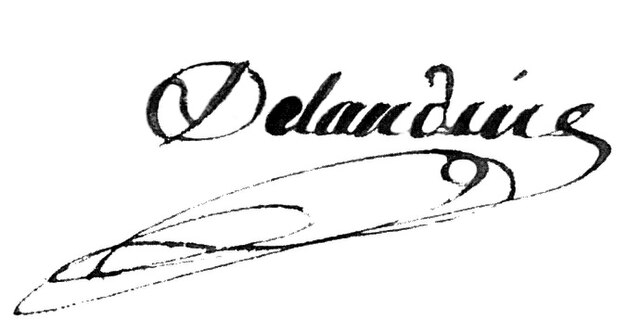 signature d'Antoine-François Delandine