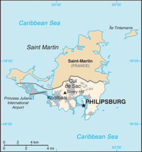 Sint Maarten térképe