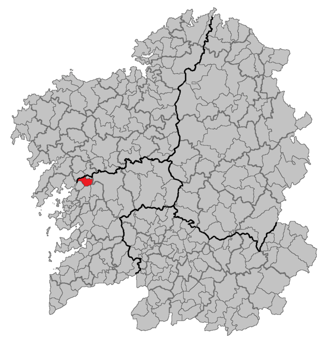 Localização do município de Valga na Galiza