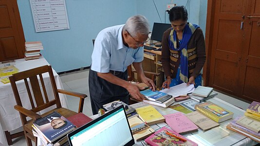 Sorting and listing of books in ACPR library, Belagavi