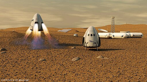 SpaceX Dragon Capsule on Mars (18053607180)