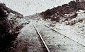 Spoorlijn 64 tijdens de Eerste Wereldoorlog nabij Zonnebeke.