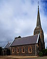 View of St Marys Anglican church from the rear carpark. Hagley, Tasmania, Australia