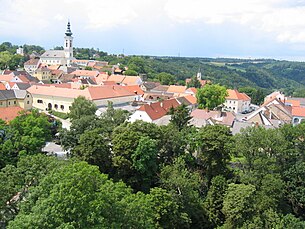 Blick auf Stadtschlaining von der Burg Schlaining