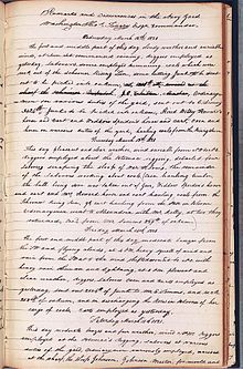 Station log March 12-13, 1828, listing Betsey Howard and Widow Speiden as cart drivers Station log for March 12 1828 Betsey Howard and Widow Speiden.jpg