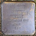 Stolperstein für Johanna Aronsheim (Zwirner Straße 33)