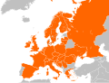 Map of countries with Stolpersteine