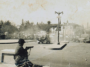 Уличные бои в Никосии, 1956 год.
