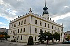 Sulechów - widok z ratusza na rynek miasta w kier