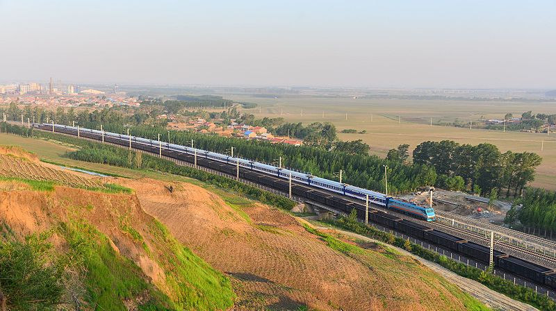 File:T129次接近松花江大桥 - panoramio.jpg