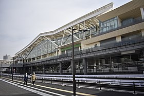 Takanawa Gateway Station bölümünün açıklayıcı görüntüsü