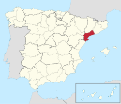 Provincia Tarragona - Poloha