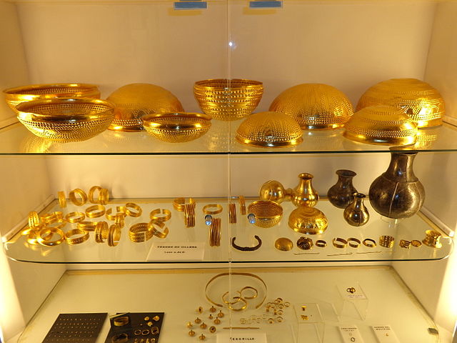 Treasure of Villena, 1000 BC, the biggest prehistoric gold hoard in Western Europe. Discovered in 1963.