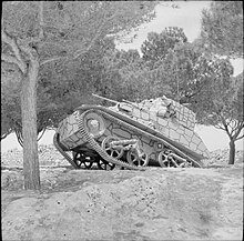 A Vickers MkVIc Light Tank on patrol in the Maltese countryside The British Army on Malta 1942 GM847.jpg
