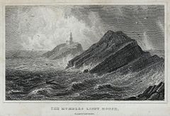 Mumbles and lighthouse, mid-1800s The Mumbles light house, Glamorganshire (1130083).jpg