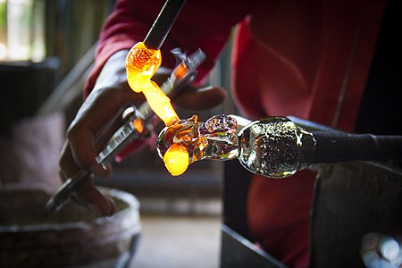 The making of a tiny glass elephant