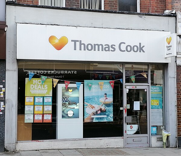 A Thomas Cook store in the United Kingdom, which is now operated by Hays Travel