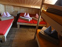 Glungezerhütte, Übernachtungszimmer