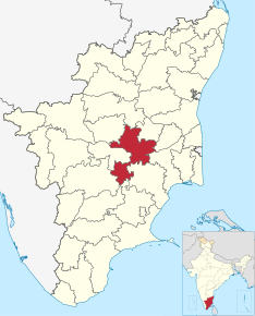Kart over Tiruchirappalli