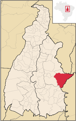 Location of Mateiros in the State of Tocantins