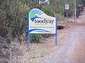 Shire of Toodyay - welcome sign - Toodyay Road (near Red Swamp Brook), Morangup, Western Australia.