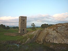 The tower of old St. Catherine's church, refurbished in 1993. Tower of old St Catherine's Church, Crook - geograph.org.uk - 2525808.jpg