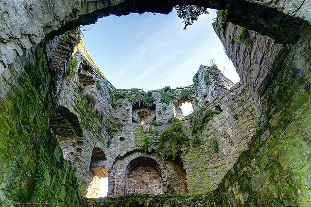 The inside of one of the towers of Trim Castle.