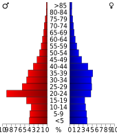 Bevolkingspiramide Coryell County