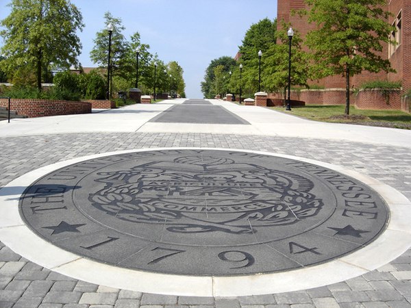 Looking west along the Pedestrian Walkway