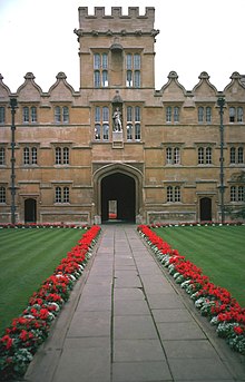 The University of Oxford in Oxford, the world's oldest English-speaking university and world's second-oldest university, founded in 1096 University College Oxford02.jpg