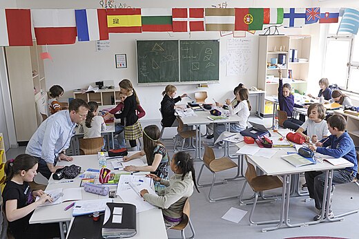 Een schoolklas in Duitsland