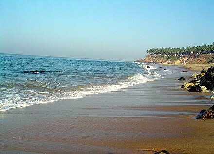 Varkala beach on Kerala's coast, Arabian Sea