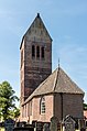 Toren (dateert uit 1671) en kerk van de Vaste Burchtkerk (Wijckel)