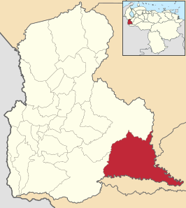 Locatie van de gemeente in Táchira
