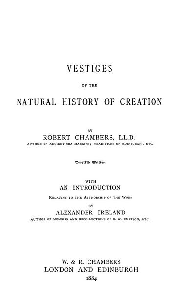 Vestiges of the Natural History of Creation