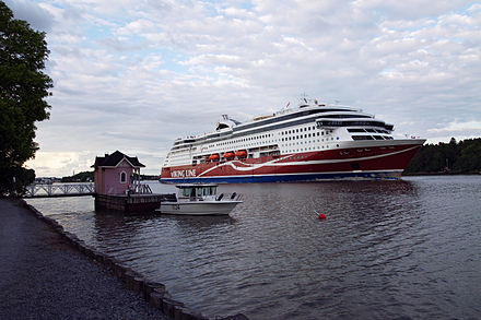 Viking Grace passing Ruissalo island on its way to Stockholm.